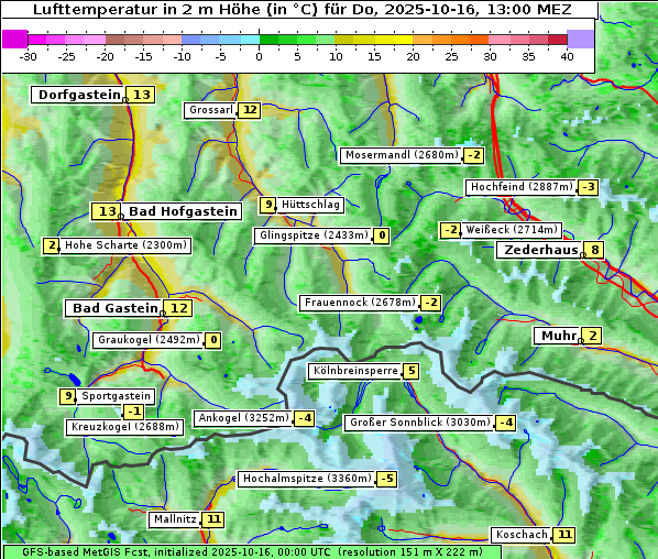 Temperatur, 16. 10. 2025