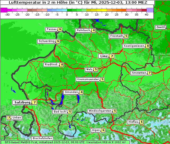 Temperatur, 3. 12. 2025