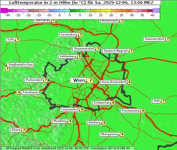Temperatur, 6. 12. 2025