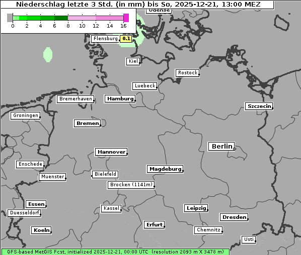 Niederschlag, 21. 12. 2025
