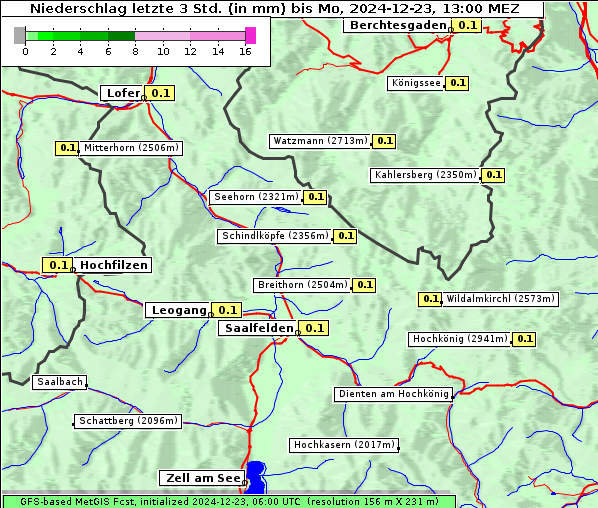 Niederschlag, 23. 12. 2024