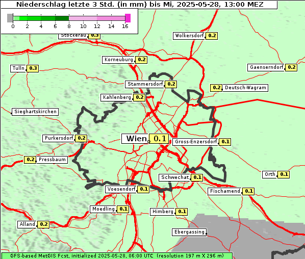 Niederschlag, 28. 5. 2025