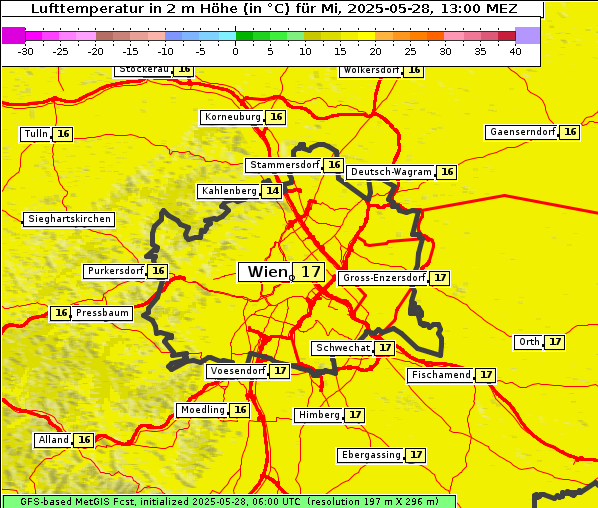 Temperatur, 28. 5. 2025