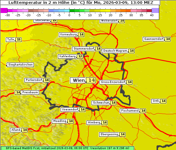 Temperatur, 9. 3. 2026