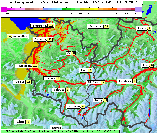 Temperatur, 3. 11. 2025