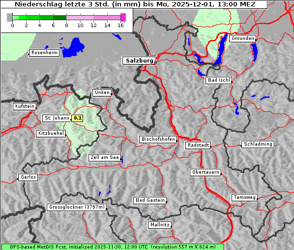 Niederschlag, 1. 12. 2025