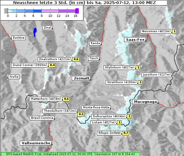 Neuschnee, 12. 7. 2025