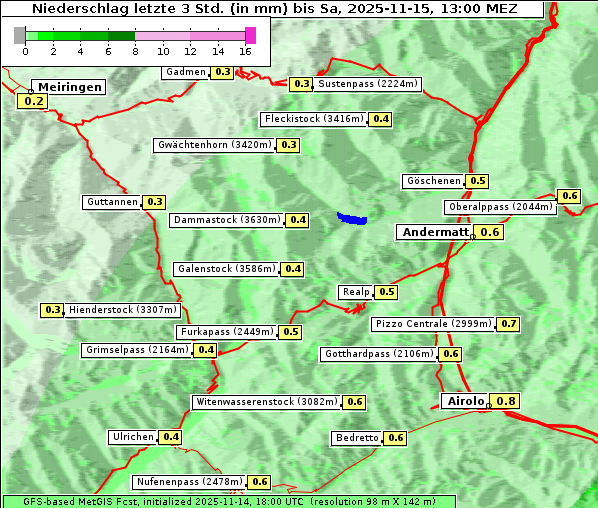 Niederschlag, 15. 11. 2025