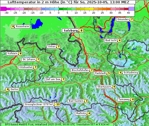 Temperatur, 5. 10. 2025