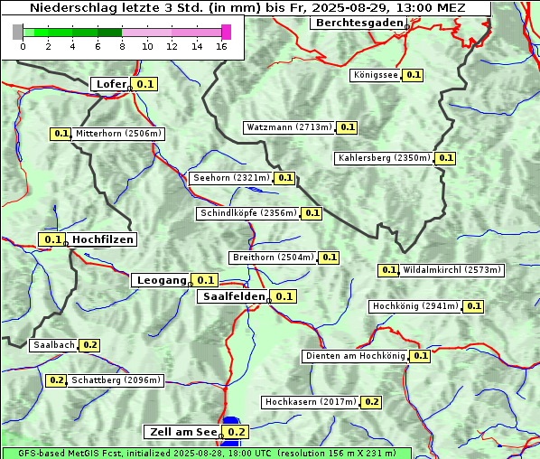 Niederschlag, 29. 8. 2025