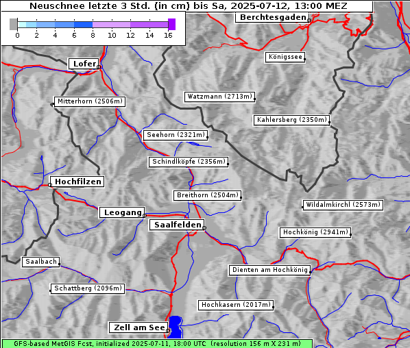 Neuschnee, 12. 7. 2025