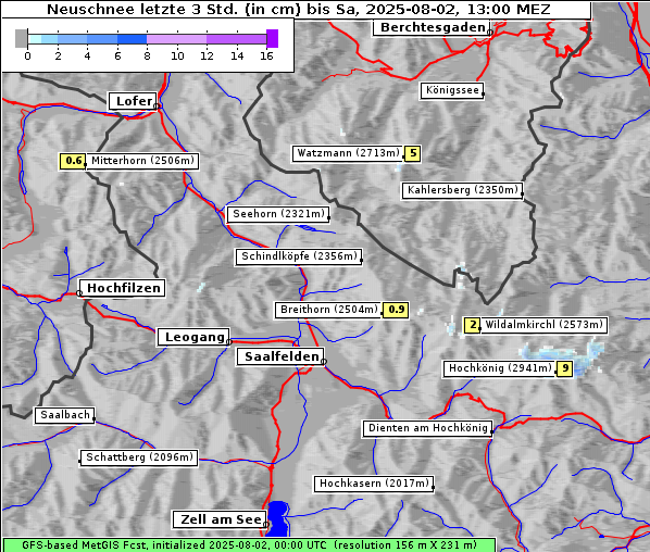 Neuschnee, 2. 8. 2025
