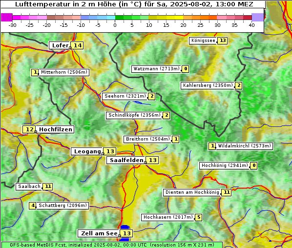 Temperatur, 2. 8. 2025