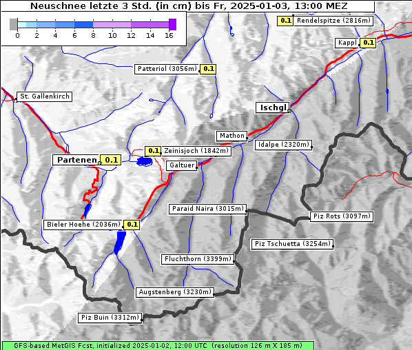 Neuschnee, 3. 1. 2025