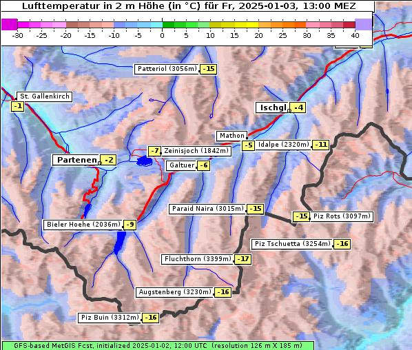 Temperatur, 3. 1. 2025