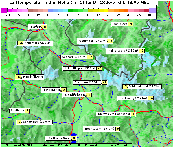 Temperatur, 14. 4. 2026