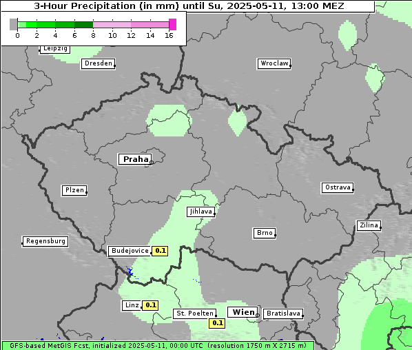 Niederschlag, 11. 5. 2025