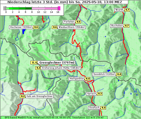 Niederschlag, 18. 5. 2025