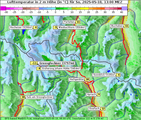 Temperatur, 18. 5. 2025