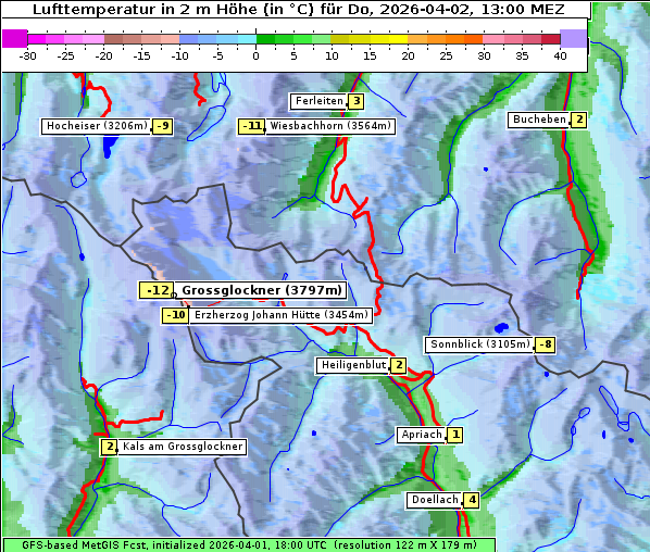 Temperatur, 2. 4. 2026
