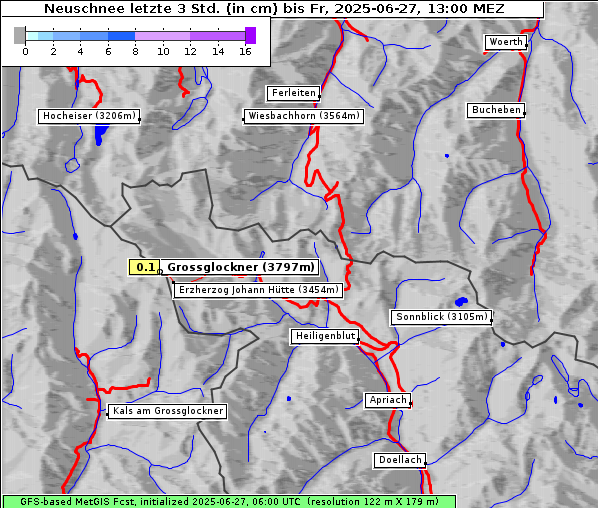 Neuschnee, 27. 6. 2025