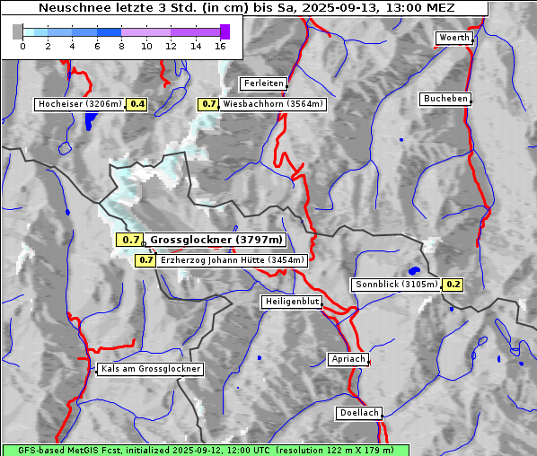 Neuschnee, 13. 9. 2025