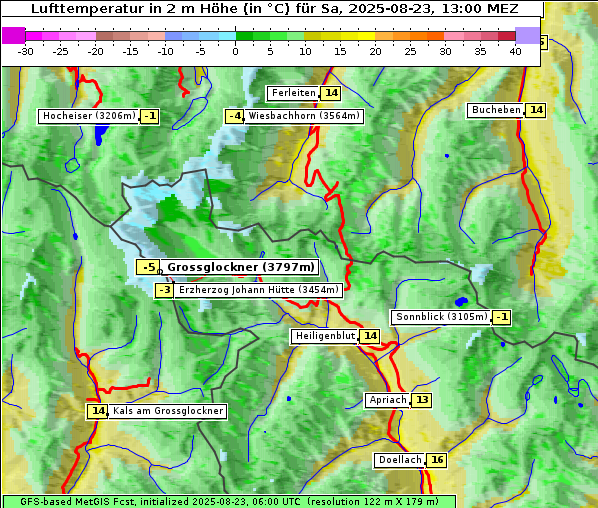 Temperatur, 23. 8. 2025