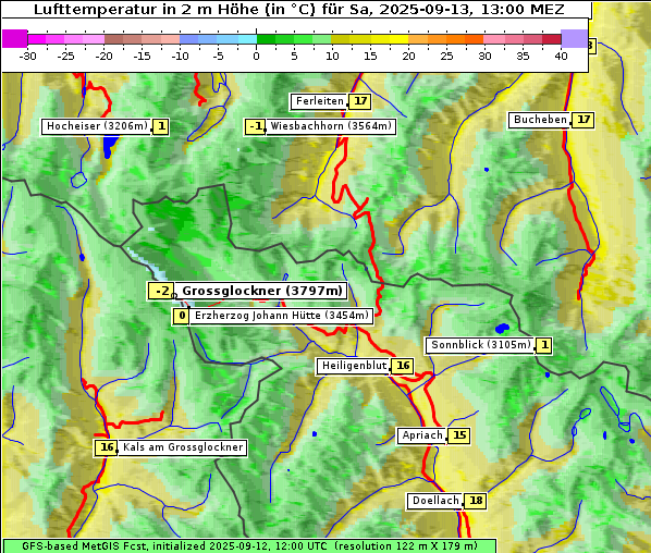 Temperatur, 13. 9. 2025