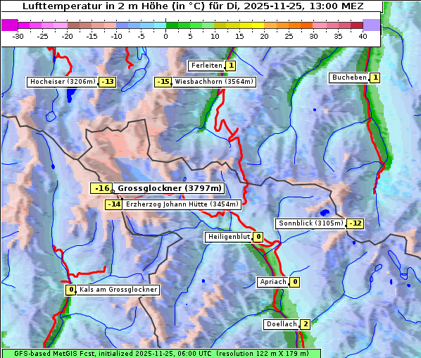 Temperatur, 25. 11. 2025