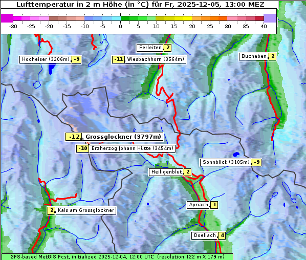 Temperatur, 5. 12. 2025