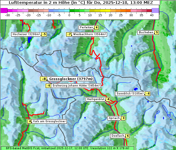 Temperatur, 18. 12. 2025