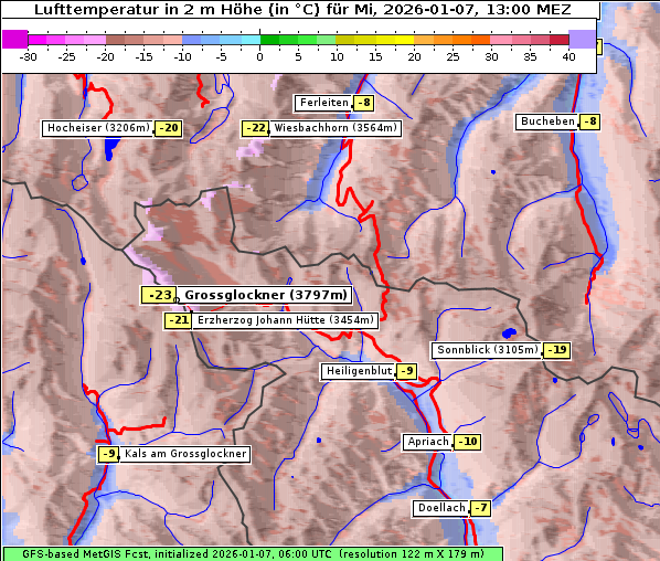 Temperatur, 7. 1. 2026