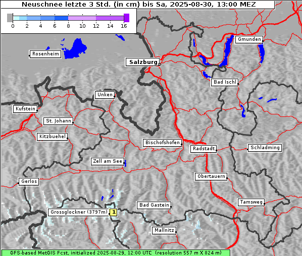 Neuschnee, 30. 8. 2025