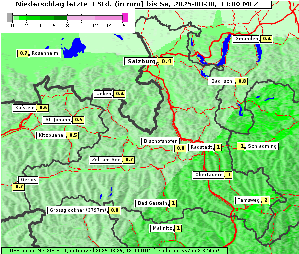 Niederschlag, 30. 8. 2025