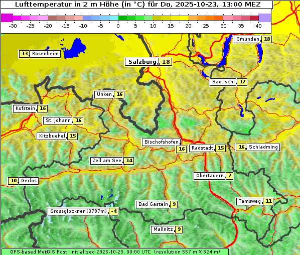 Temperatur, 23. 10. 2025