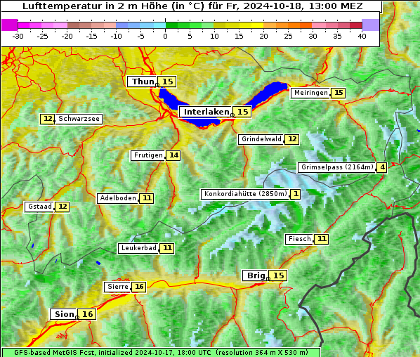 Temperatur, 18. 10. 2024