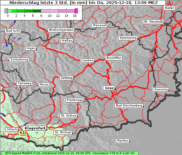 Niederschlag, 18. 12. 2025