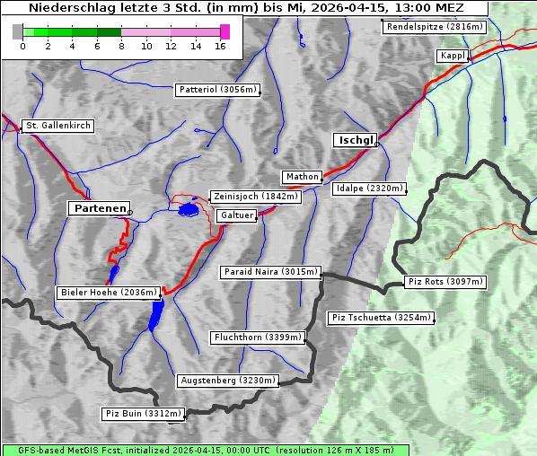 Niederschlag, 15. 4. 2026