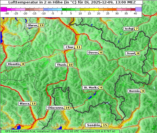 Temperatur, 9. 12. 2025