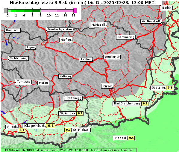 Niederschlag, 23. 12. 2025