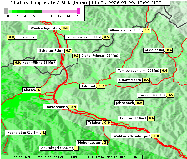 Niederschlag, 9. 1. 2026