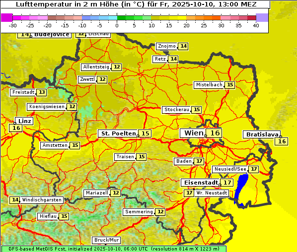 Temperatur, 10. 10. 2025