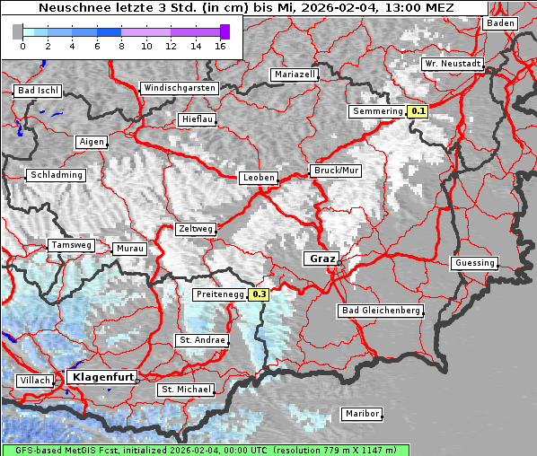 Neuschnee, 4. 2. 2026