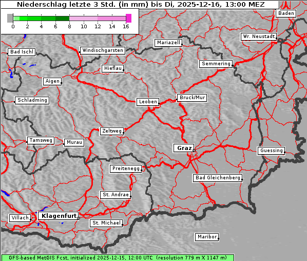 Niederschlag, 16. 12. 2025