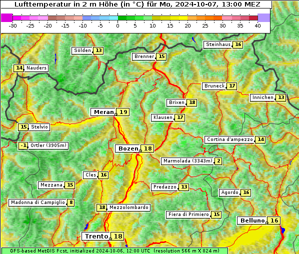 Temperatur, 7. 10. 2024