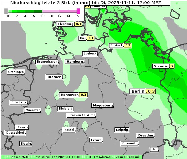 Niederschlag, 11. 11. 2025