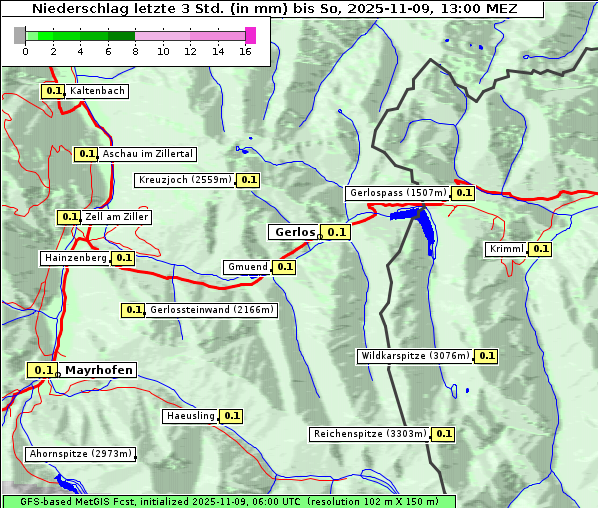 Niederschlag, 9. 11. 2025