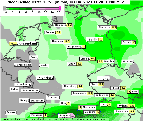 Niederschlag, 28. 11. 2024
