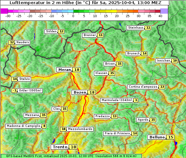 Temperatur, 4. 10. 2025