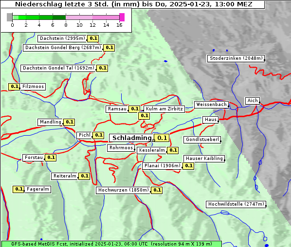 Niederschlag, 23. 1. 2025